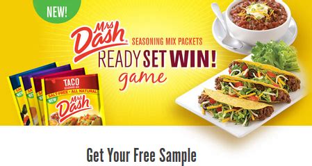 Store the spice blend in a covered container or a sealed shaker bottle. FREE $$ Sample of Mrs. Dash Seasoning Mix! | Taco mix ...