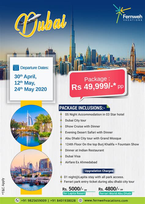 Dubai Tour Package Travel Poster Design Dubai Tour Credit Card Design