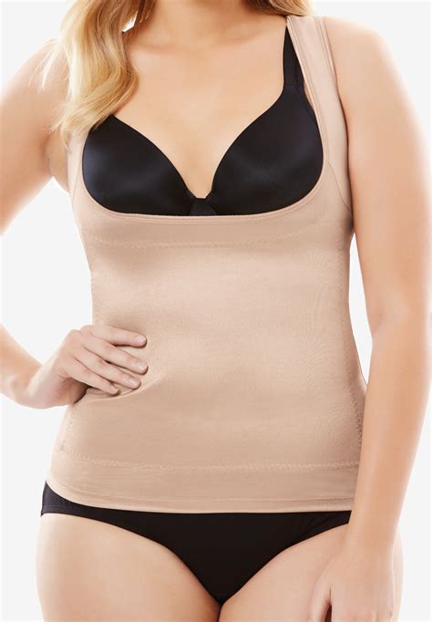 Wear Your Own Bra Tank By Secret Solutions Curvewear Plus Size Tummy Control Fullbeauty