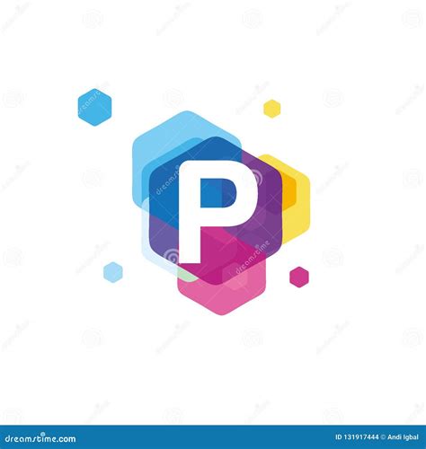 Colorful Of Letter P Logo Design Concept Modern Initial Logo Template