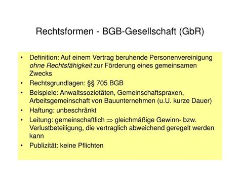 Wissenswertes zum thema erbengemeinschaft und gbr: PPT - Rechtsformen von Unternehmen PowerPoint Presentation ...