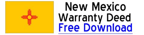 New Mexico Special Warranty Deed - Download a Free Warranty Deed Form