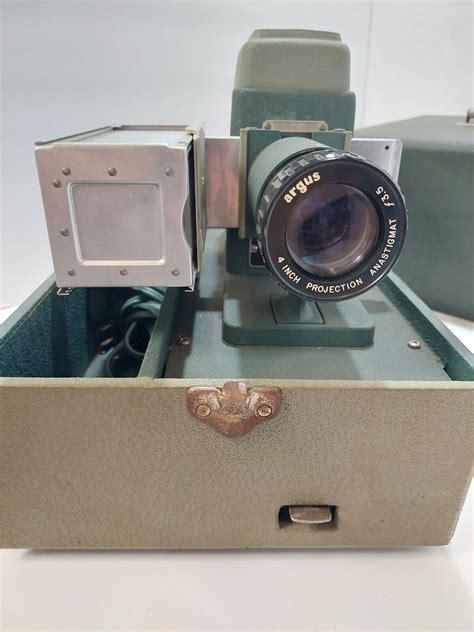 Used Vintage Argus 300 Slide Projector Film With Case And Vintage