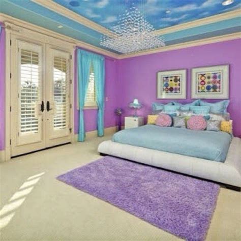 Purple bedroom design for teenage girl. Pin by Queen Haya on Bedrooms | Bedroom themes, Girl room ...