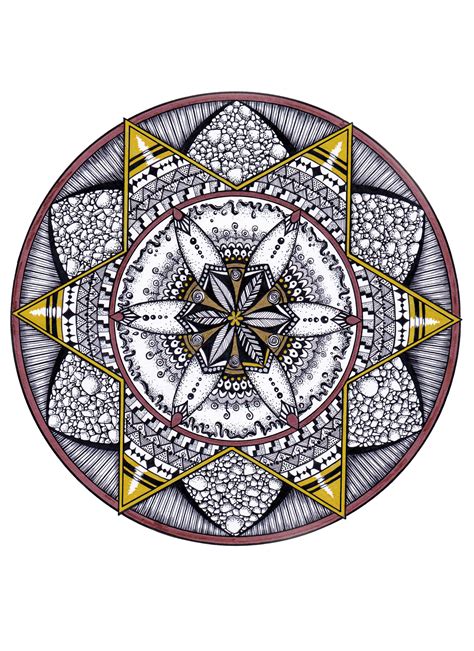 Sacred Geometry Inspired Mandala Geometric Tattoo Mandala Wall Art