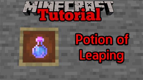 Minecraft Tutorial How To Make A Potion Of Leaping Youtube