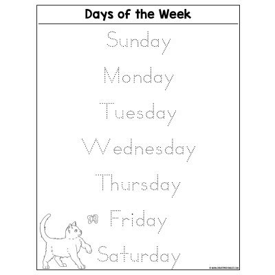 CreatePrintables Days Of The Week Days Of The Week Worksheets