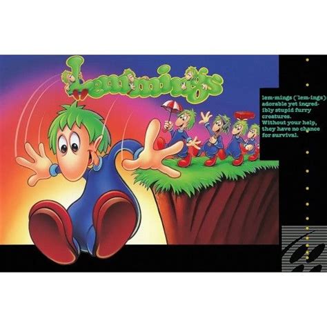 Lemmings Old Classic Retro Game Poster Retro Games Poster Retro