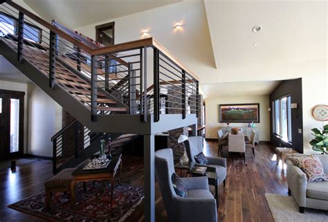 Full Interior Iron Railing Systems Contemporary Staircase Salt
