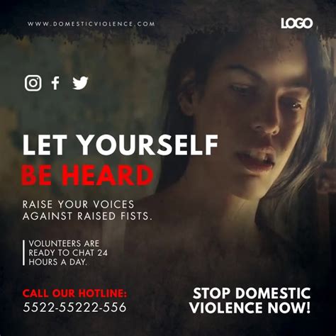 Domestic Abuse Help Line Video Ad Template Postermywall
