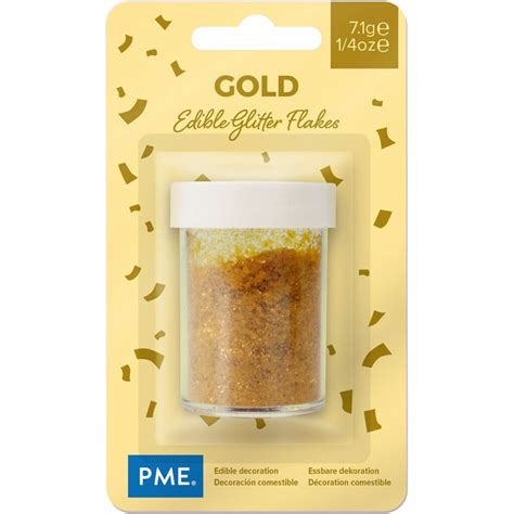 Pme Glitter Flakes Gold Cake Craftcake Craft