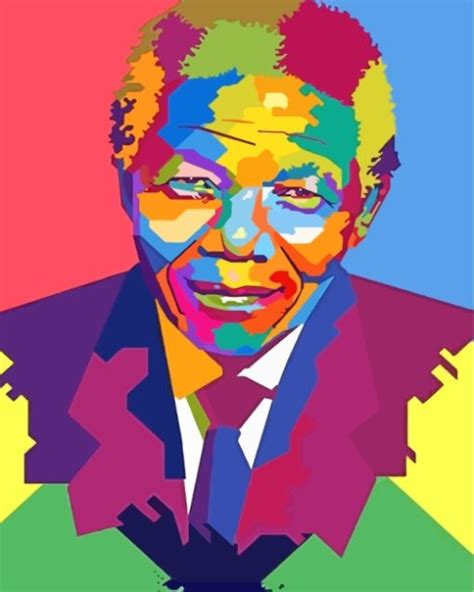 Nelson Mandela Pop Art Paint By Numbers Canvas Paint By Numbers