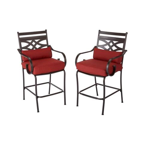 The durable resin frame offers a stylish appearance which replicates rattan. Hampton Bay Middletown Patio Stationary Balcony Chairs ...