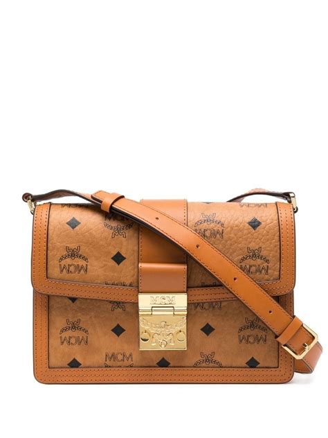 Mcm Small Tracy Crossbody Bag Brown Modes