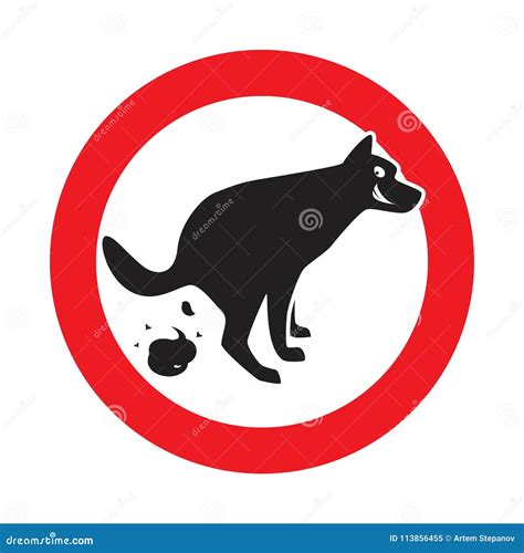 Dog Pooping Icon Stock Vector Illustration Of Regulation 113856455