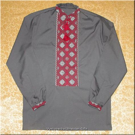 Embroidered shirts are one of the ancient attribute of the ukrainian culture. Hand Embroidered Men's Ukrainian Shirt - M