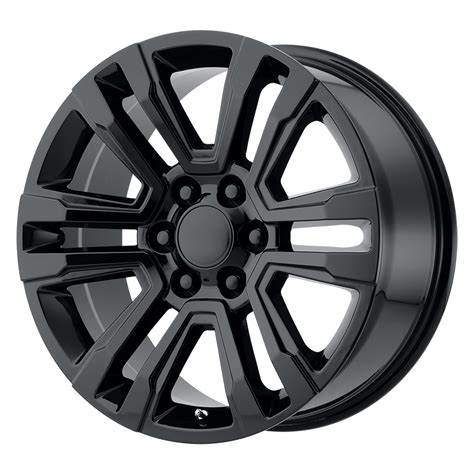 Chevy Gloss Black 20 Inch Denali Style Split Spoke Wheels