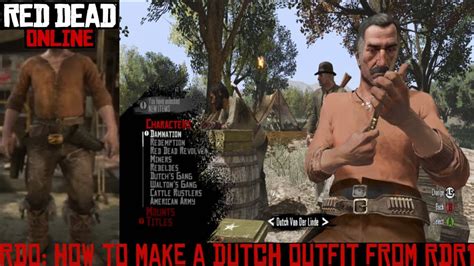 Rdo How To Make A Dutch Outfit From Rdr1 Youtube