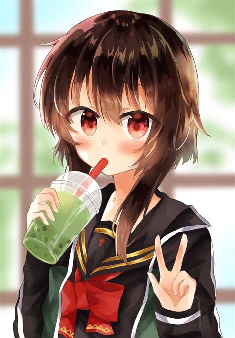 Anime Drinking Kitsune Girl Fanart A Trending Art Style In The Otaku