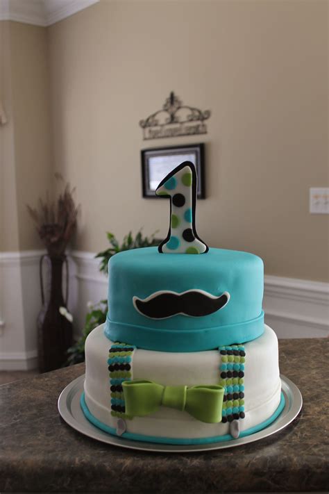 1st Birthday Little Man Theme Cake 1st Birthday Ideas
