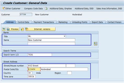 Sap Fi Create Customer Master Data
