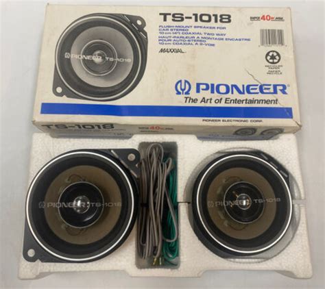 Vintage Pioneer Ts 1018 Maxxial Flush Mount Speakers Car Stereo New