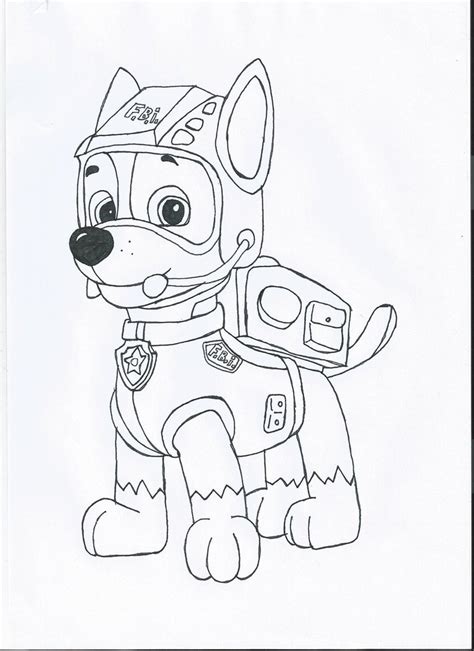 All free coloring pages online at here. Chase Paw Patrol Drawing at PaintingValley.com | Explore ...