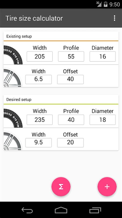 Tire Size Calculator Apk Pour Android Télécharger