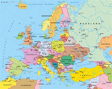 Leinwanddruck Staaten Europas Lerspide