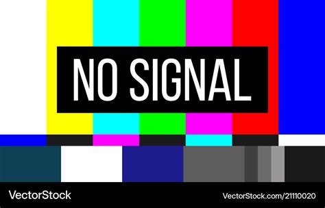 Creative Of No Signal Tv Test Royalty Free Vector Image