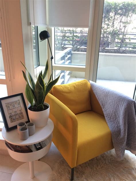 Ikea strandmon wing chair and foot stool, used armchairs for sale in dundrum, dublin, ireland for 200.00 euros on adverts.ie. Yellow armchair vibe. Ekerö IKEA armchair. | Yellow ...