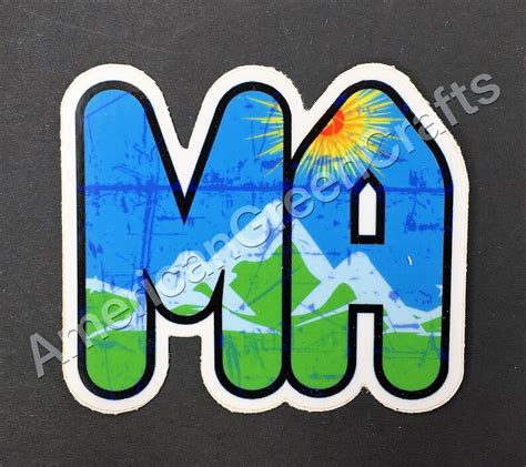 Massachusetts Massachusetts Sticker Boston Massachusetts Etsy