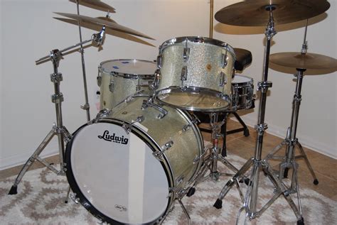 Ludwig Silver Sparkle 60s Vintage Drum Set 1 Owner For 53 Years