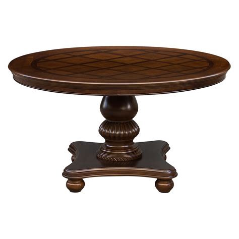 Homelegance Lordsburg Round Dining Table Brown Cherry 5473 54 At