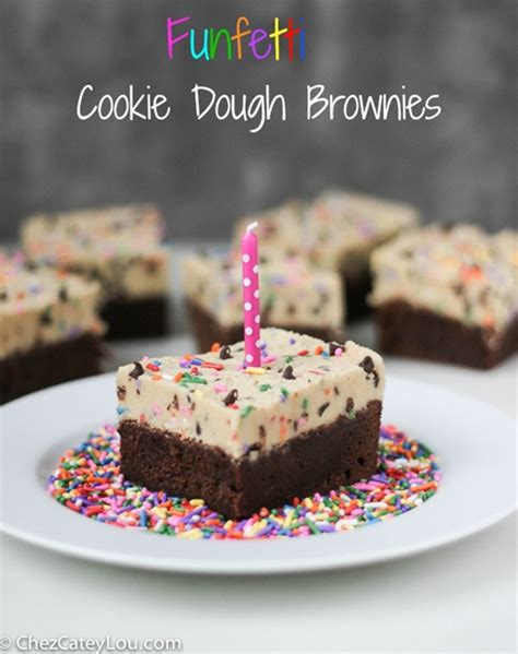 Funfetti Cookie Dough Brownies Recipe Chefthisup