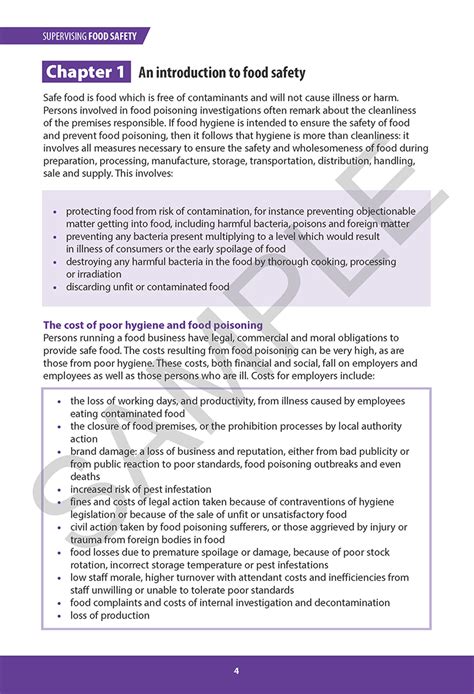 Supervising Food Safety Level 3 Training Book