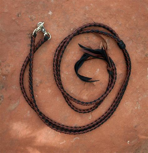 The Trail Rider 65 Braided Leather Split Reins Leather Leash
