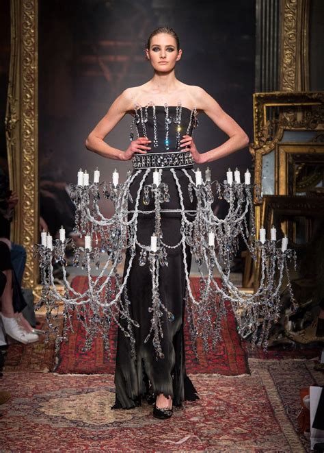 Chandelier Dress Functions In Moschinos Singed Autumn Winter 2016
