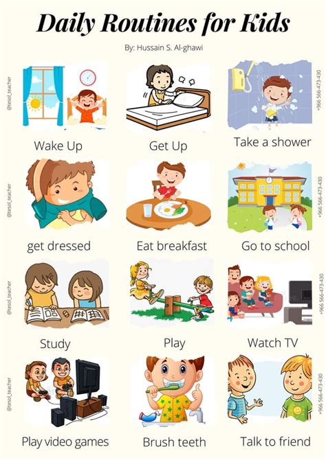 Daily Routine Images For Kids