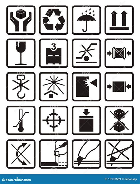 Packing And Shipping Symbols Stock Photo 1949982