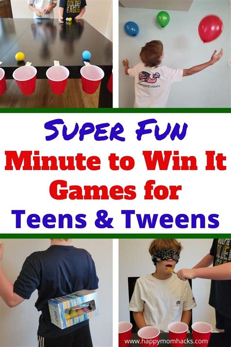 Best Minute To Win It Games For Teens And Tweens 2022 Happy Mom Hacks