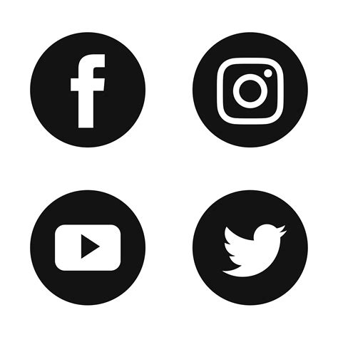 Youtube White Icon Social Media Icon Png And Vector Black And Gambaran
