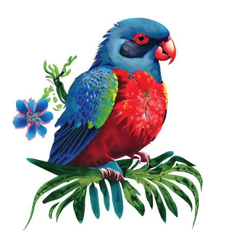 Premium Vector Tropical Birds Parrots Design