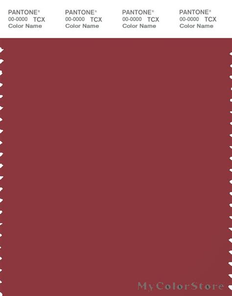 Pantone Smart 19 1543 Tcx Color Swatch Card Pantone Brick Red