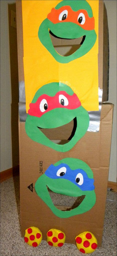 You also can discover lots of matching tips at this website!. DIY bean bag toss Ninja turtles game | Turtle birthday parties, Ninja turtle birthday