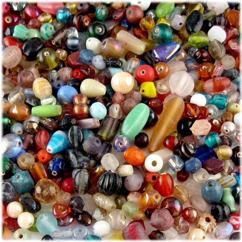 Glass Beads Assorted 6 12mm 1lb454g The Crafts Outlet Mixed