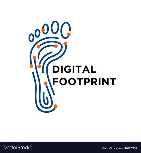 Digital Footprint Logo Icon Design Royalty Free Vector Image