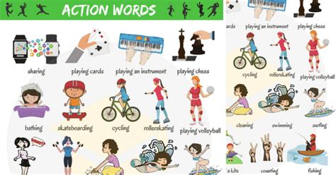Action Words List Of Common Action Words With Pictures • 7esl