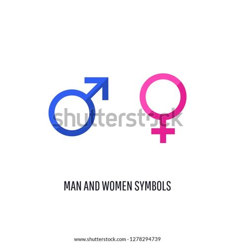 Illustration Male Female Sex Symbols Isolated 스톡 일러스트 1278294739