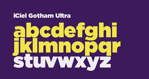 Iciel Gotham Ultra Free Font What Font Is